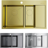 Мойка OMOIKIRI AKISAME 78-2-GM-L нерж.сталь/вороненая сталь 4973101